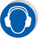 Wear Ear Protectionsymbol - Sav (100 mm Dia.)