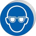 Wear Eye Protection Symbol- Sav (100 mm Dia.) (pack of 10)