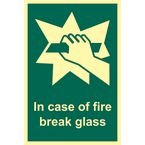 in Case of Fire Breakglass - Pho (100 X 150 Mm)