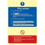 Fire Action Procedure- Photolum. (200 X 300 Mm)
