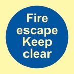 Fire Escape Keepclear - Phs (100 X 100 Mm)