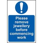 Please Remove Jewellery Beforecommencing Work - 1.2 mm Recyclable Pp (200 X 300 Mm)