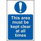 This Area Must Be Kept Clearat All Times - 1.2 mm Recyclable Pp (200 X 300 Mm)