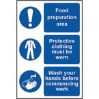 This Is A Food Production Area /protective Clothing Must Be - 1.2 mm Recyclable Pp (200 X 300 Mm)