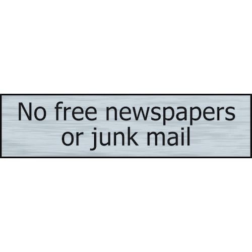 No Free Newspapers Or Junk Mail - Sse (200 X 50mm)