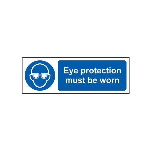 Eye Protection Must Be Worn - 1.2mm Recyclable Pp (300 X 100mm)