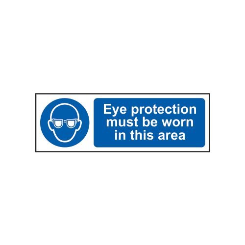 Eye Protection Must Be Worn In This Area - 1.2mm Recyclable Pp (600 X 200mm)