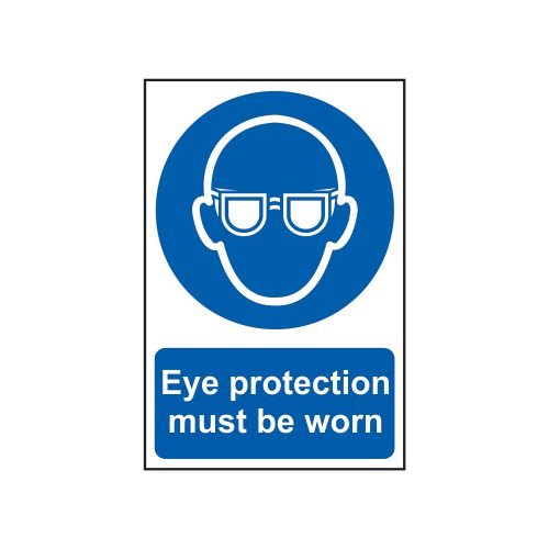 Eye Protection Must Be Worn 1.2mm Recyclable Pp (148mm X 210mm)