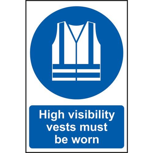 High Visibility Vestsmust Be Worn - 1.2 mm Recyclable Pp (400 X 600 Mm)