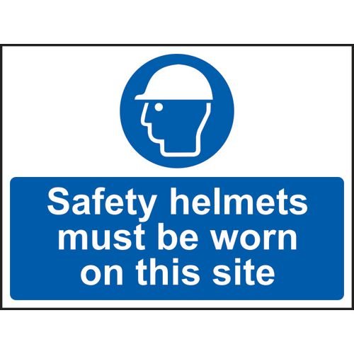 Safety Helmets Must Be Wornon This Site - Sav (600 X 450 Mm)