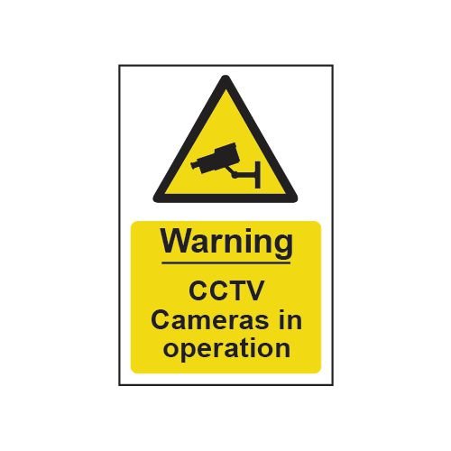 Warning Cctv Cameras in Operationsign, Self-adhesive Semi-rigid Sapp (200 mm X 300 Mm)