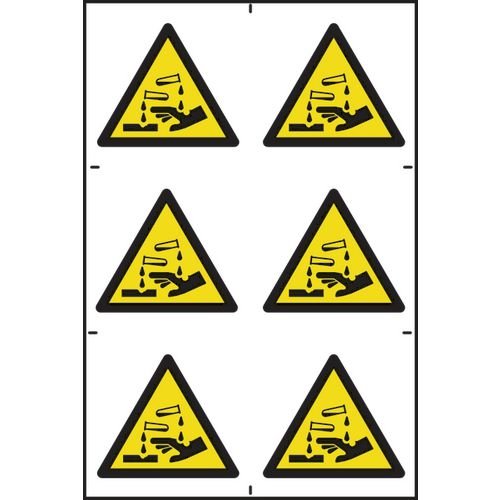 Corrosive Symbolssapp (100 X 100 Mm) Pack of 6