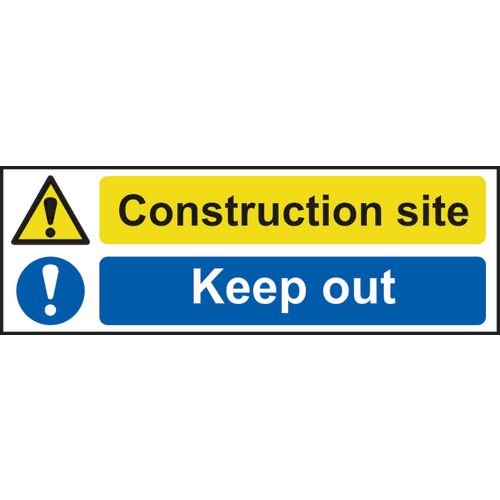 Construction Site Keep Out - Sav (300 X 100mm)