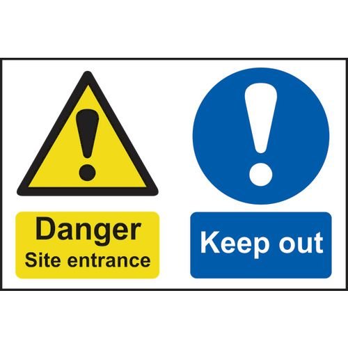 Danger Site Entrance Keep Out - Pp (600 X 400mm)