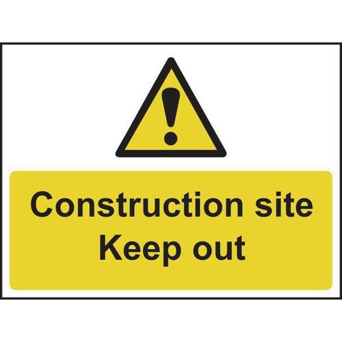 Construction Site Keep Out - Sav (600 X 450mm)