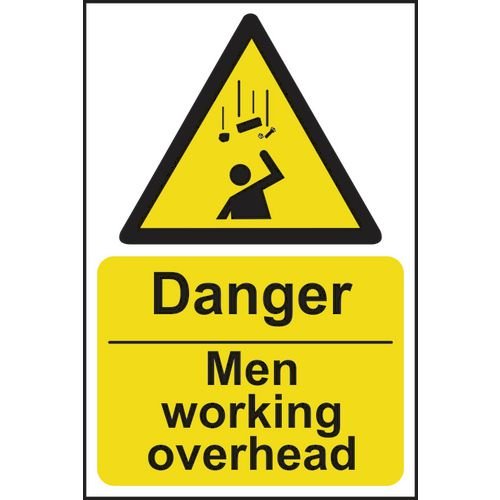 Danger Men Working Overhead - 1.2mm Recyclable Pp (400 X 600mm)