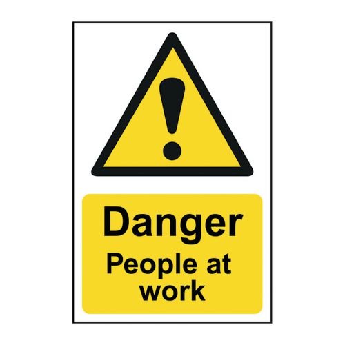 Danger People At Work - 1.2mm Recyclable Pp (400 X 600mm)