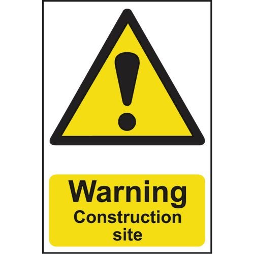 Warning Construction Site - Sapp (200 X 300mm)