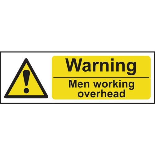 Warning Men Working Overhead - 1.2mm Recyclable Pp (600 X 200mm)