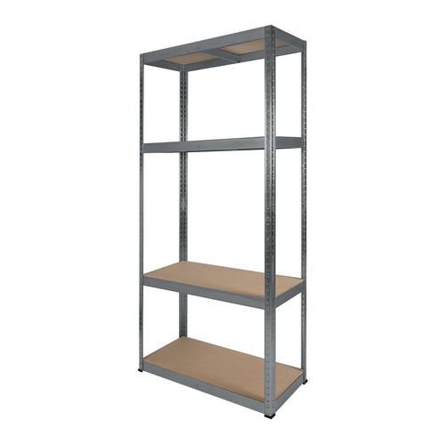 RB BOSS Galvanised botless shelving with MDF shelves - 175kg per shelf