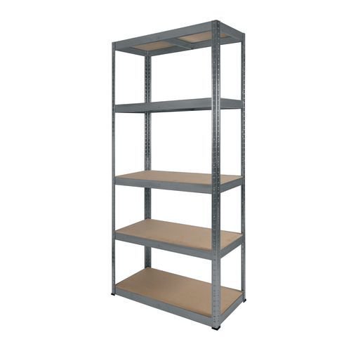 RB BOSS Galvanised botless shelving with MDF shelves - 250kg per shelf