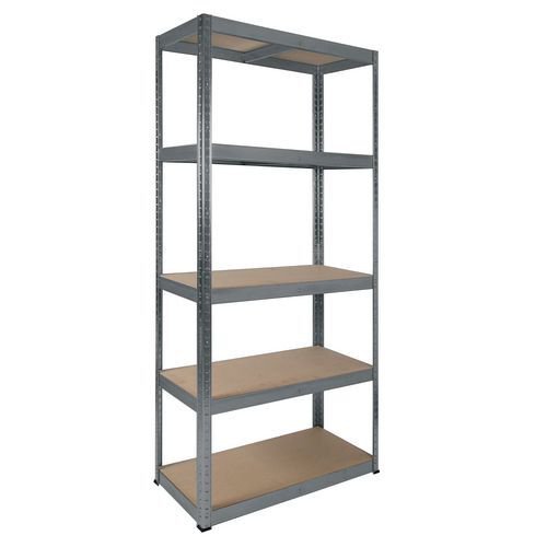 RB BOSS Galvanised botless shelving with MDF shelves - 250kg per shelf