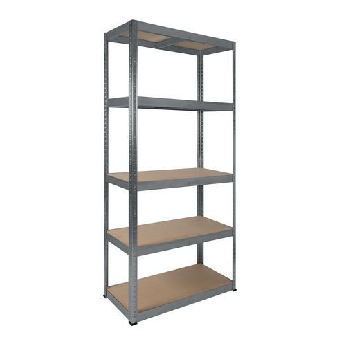 RB BOSS Galvanised botless shelving with MDF shelves - 250kg per shelf