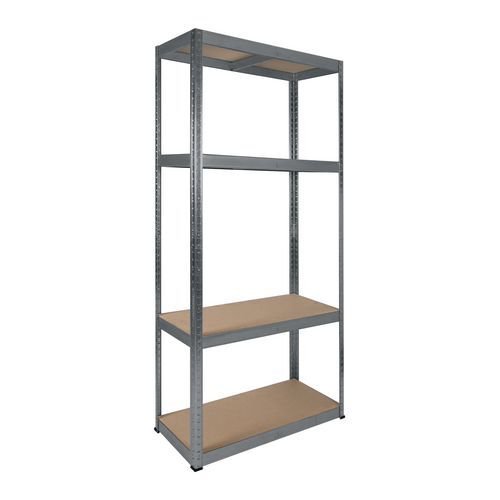 RB BOSS Galvanised botless shelving with MDF shelves - 300kg per shelf