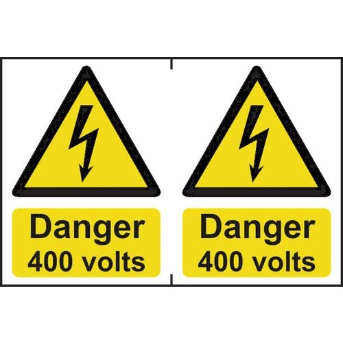 Danger 400 Volts Sapp (150 X 200mm) Pack Of 2