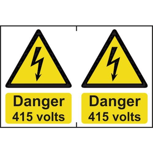 Danger 415 Volts Sapp (150 X 200mm) Pack Of 2