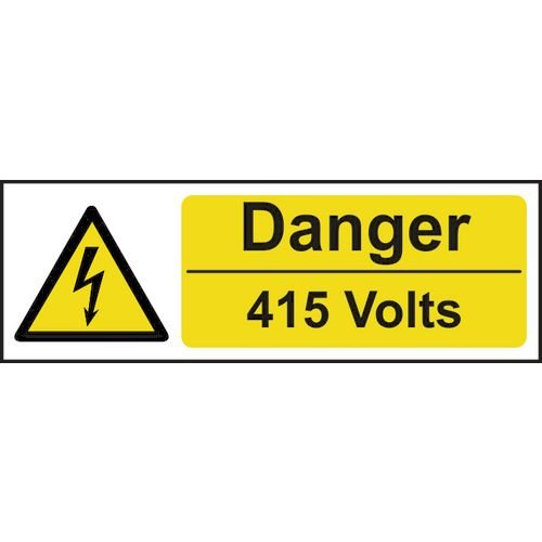 Danger 415 Volts - Sav (300 X 100mm)