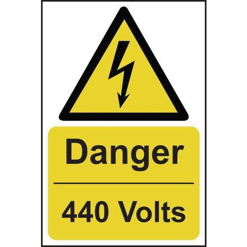 Danger 440 Volts - Sav (200 X 300mm)