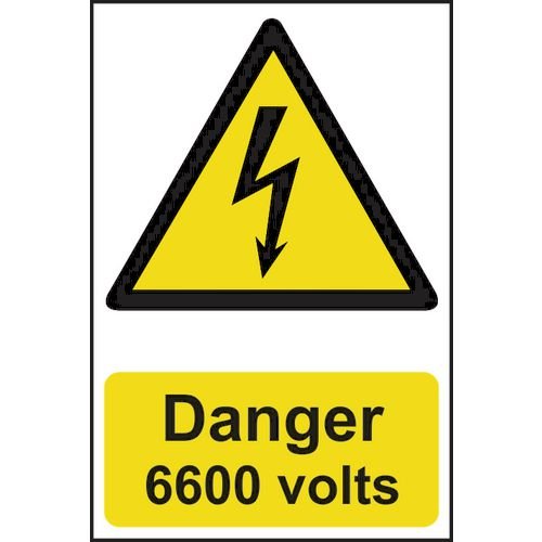 Danger 6600 Volts - Sapp (200 X 300mm)
