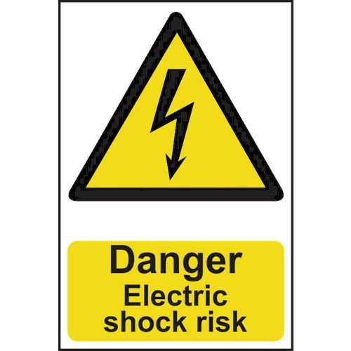 Danger Electric Shock Risk - Sapp (200 X 300mm)