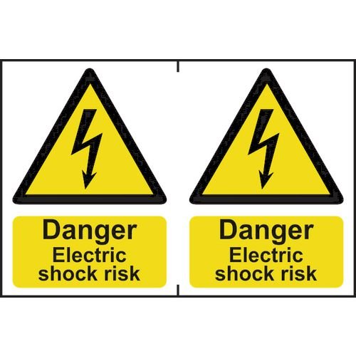 Danger Electric Shock Risk - Sapp (150 X 200mm) Pack Of 2