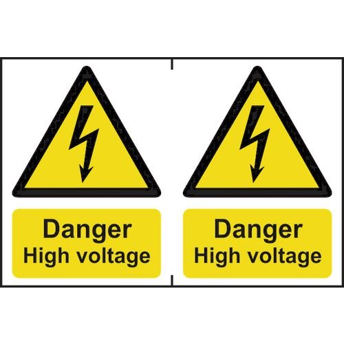 Danger High Voltage Sapp (150 X 200mm) Pack 2