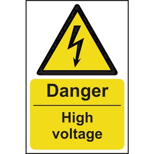 Danger High Voltage - 1.2mm Recyclable Pp (200 X 300mm)