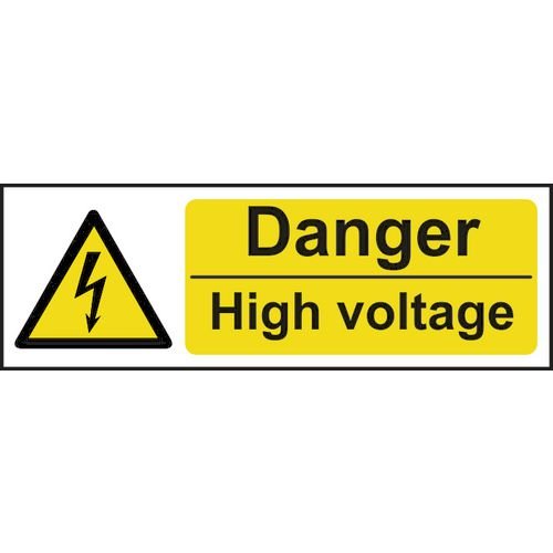 Danger High Voltage - 1.2mm Recyclable Pp (600 X 200mm)