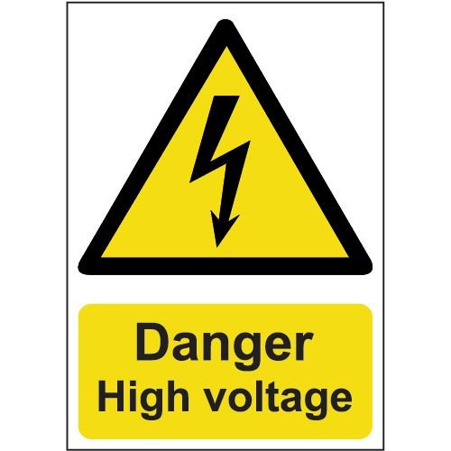 Danger High Voltage 1.2mm Recyclable Pp (297mm X 420mm)
