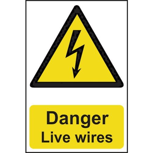 Danger Live Wires - Sapp (200 X 300mm)