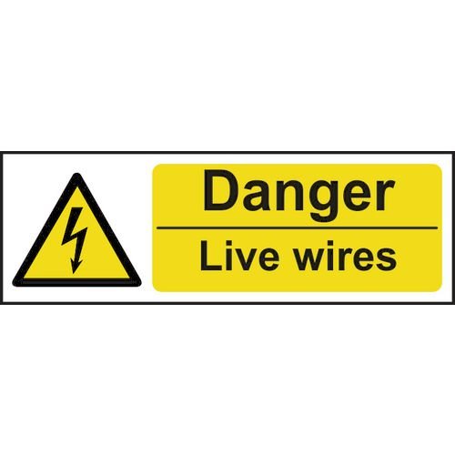 Danger Live Wires - 1.2mm Recyclable Pp (600 X 200mm)