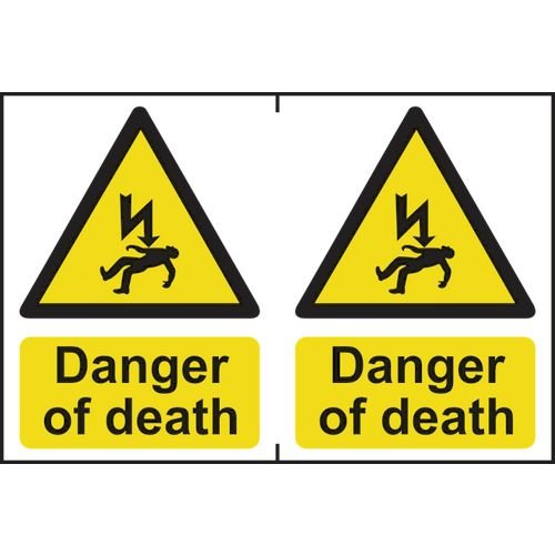 Danger Of Death Sapp (150 X 200mm) Pack Of 2