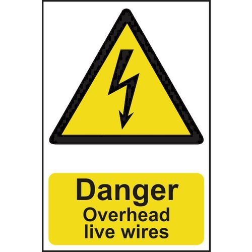 Danger Overhead Live Wires - Sapp (200 X 300mm)