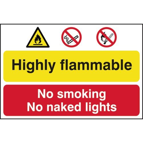 Highly Flammable / No Smoking Or Naked Lights - Pp (600 X 400mm)