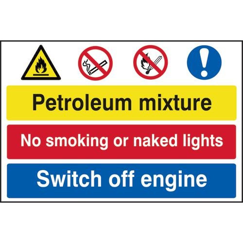 Petroleum Mixture / No Smoking / Switch Off Engine - Pp (600 X 400mm)