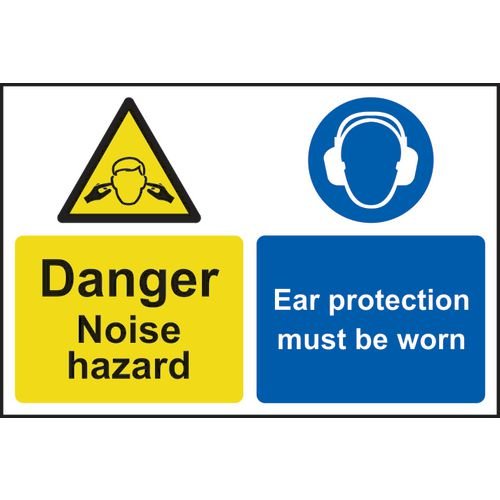 Caution Noise Hazard Ear Protection Must Be Worn - Sapp (200 X 300mm)