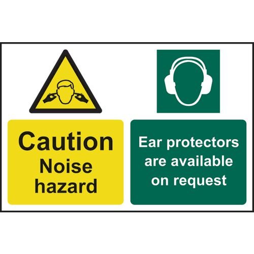Caution Noise Hazard Ear Protectors Are Available On Request - Sapp (200 X 300mm)