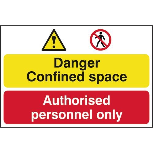 Danger Confined Space / Authorised Personnel Only - Pp (600 X 400mm)