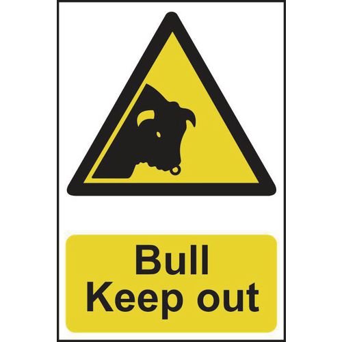 Bull Keep Out - Corex (200 X 300mm)