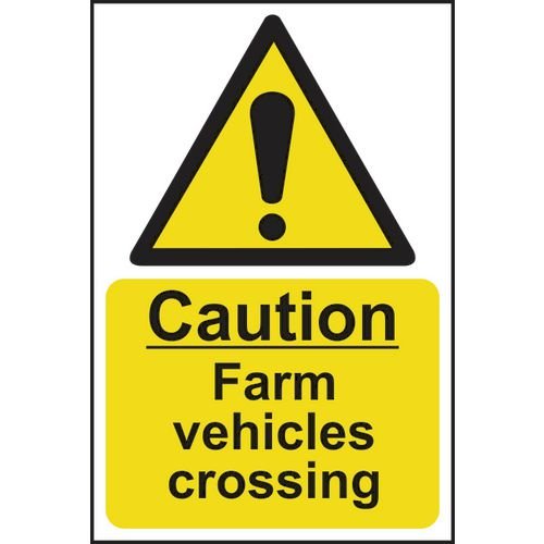 Caution Farm Vehicles Crossing - Sav (200 X 300mm)